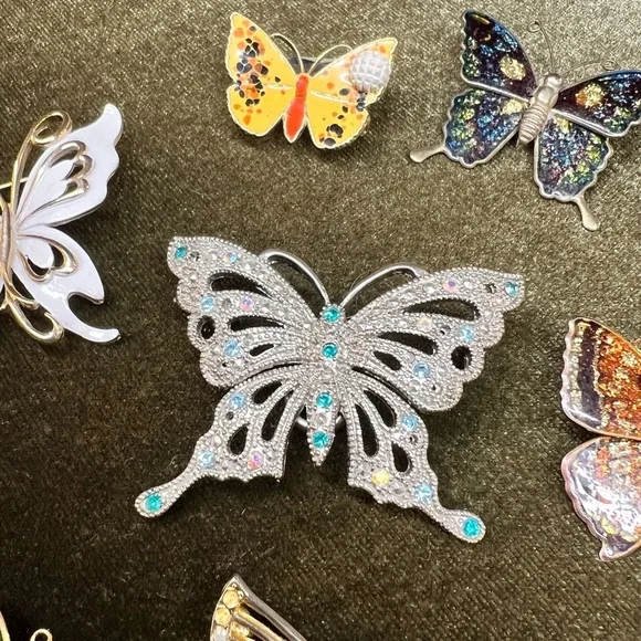VTG and modern Butterfly Brooch lot - Picture 8 of 10
